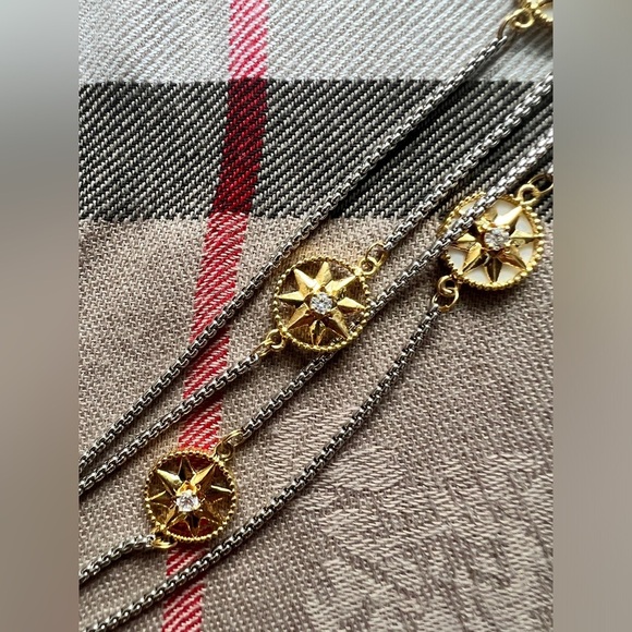 Gold Star Pendant Celestial Sun Spiritual Mystic Witchy Layer Boho Necklace - Picture 9 of 11